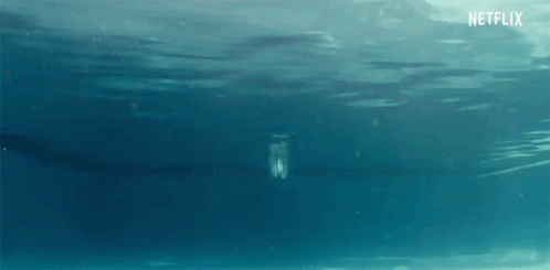 there is a blurry po of an object being viewed from inside the water