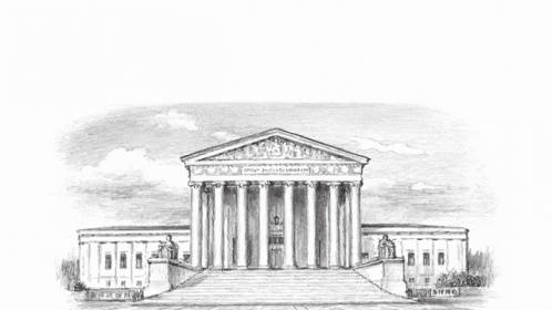 a pencil drawing of the supreme court building