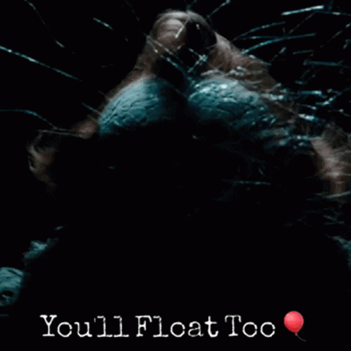 a black bear with words youll float too