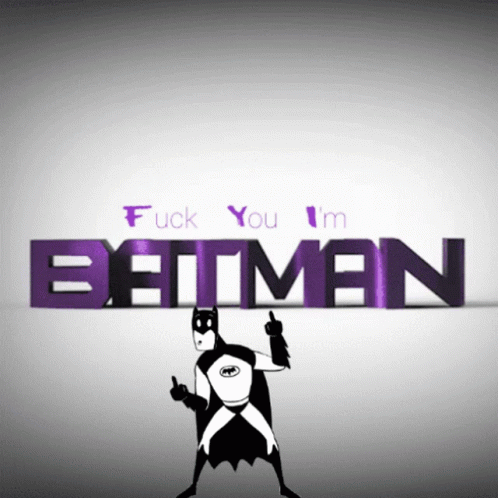 batman under the words ing you in purple