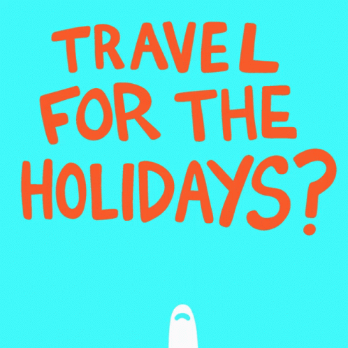 a po of someone holding the text travel for the holidays?