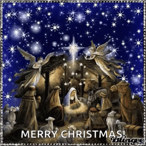 the birth of jesus is depicted in this card