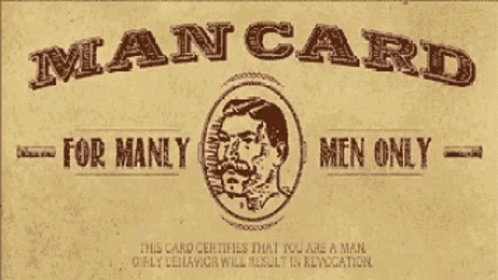 a man card advertising the company