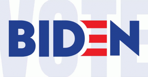 the word vote biden with red and blue letters on it