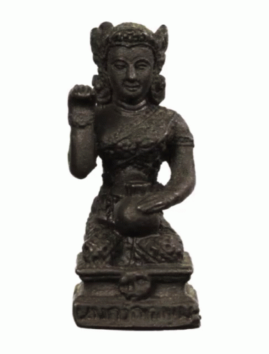 a bronze statue of a female buddha