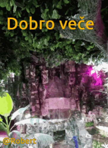 a picture with a blue line that says dobro vece