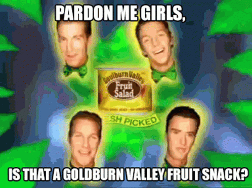 this poster is very well - thoughting the fact of paron me girls, is that a golden valley fruit snack?
