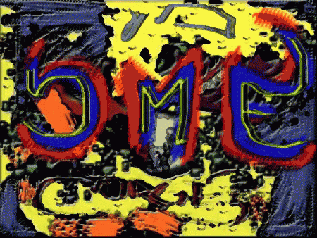 the word cme painted in multi - colored graffiti type