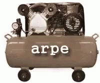 an open air compressor unit with the word arpe above it