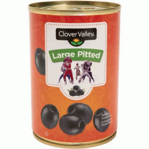 a tin with black plastic balls in it
