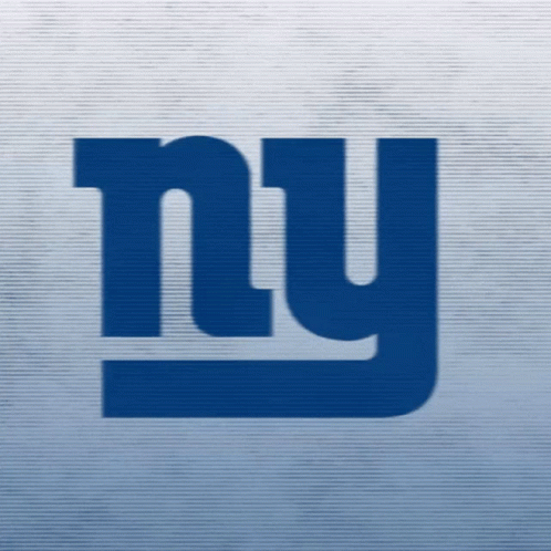 a close up of a new york giants logo with some brown tones