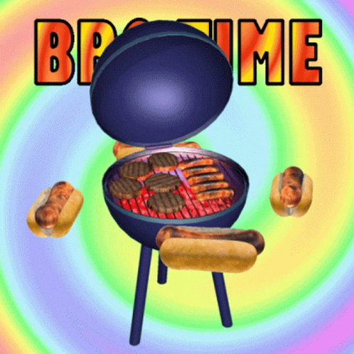 a colorful po of a grill with the word brimme on it