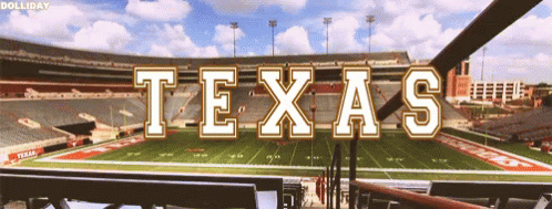the texas stadium sign at the end of an american football game