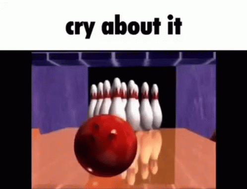 a bowling ball falls into a pool with skittles