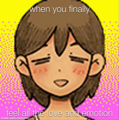 a cartoon character with the caption'when you finally feel all the love and emotion, i must't even ever make it for anyone '