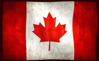 an old canadian flag is in the middle of an image
