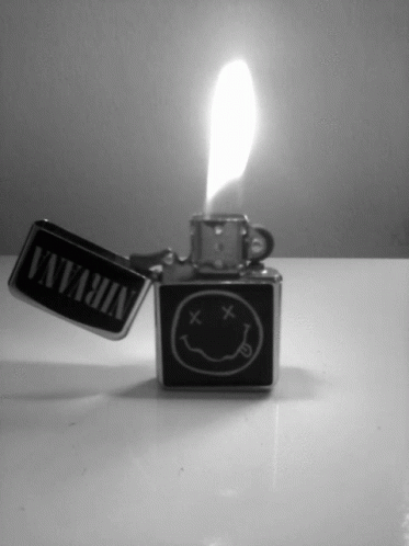 a lighter that has a face on it