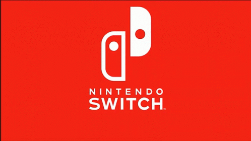 a logo for nintendo switch on a blue background