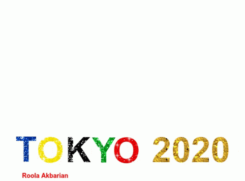 colorful tokyo text in different colors on a white background