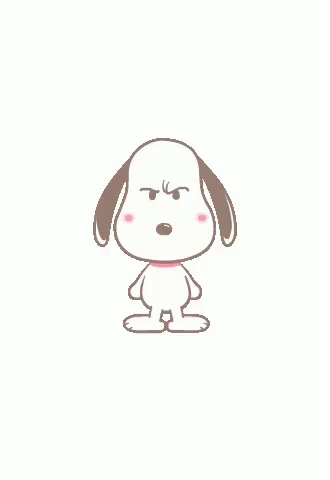 a dog with its eyes closed standing in the middle of an animation style