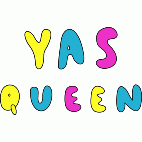 colorful letters that read days queen