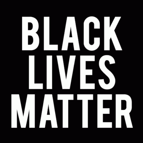 black lives matter and white letters on a black background