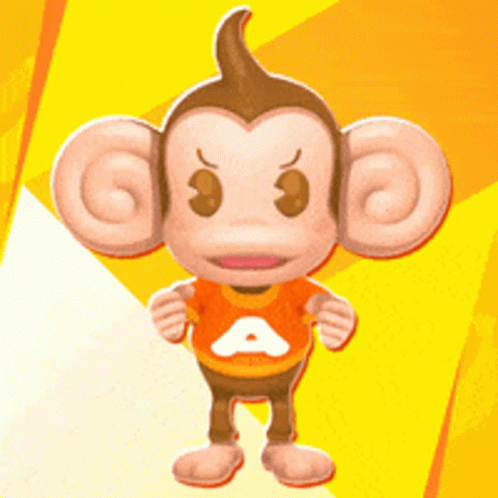 a little monkey with an odd look is standing in front of a bright background