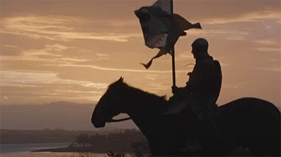 a man that is riding on the back of a horse