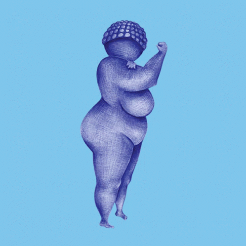 an illustration of a woman in an overweight style