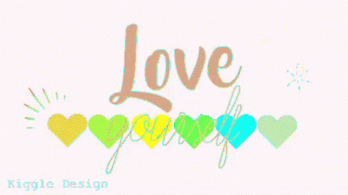 i love you typom sign with colored hearts in the center
