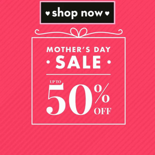 a purple banner that says mothers day sale up to 50 % off