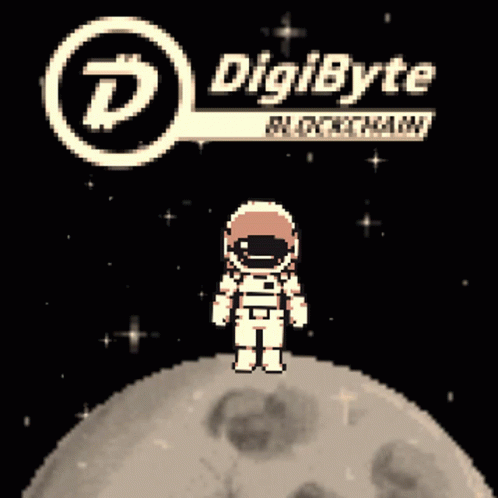 an astronaut in space, with the logo for digbyte above it