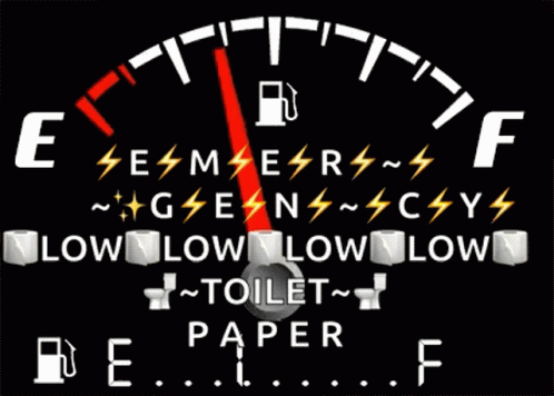 a meter reads low flow toilet paper