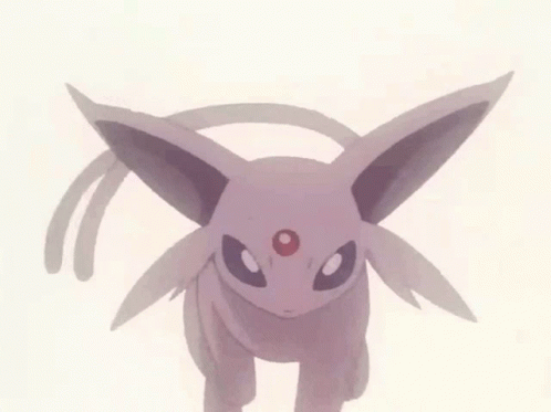 a grey pokemon pokemon with big ears and large eyes
