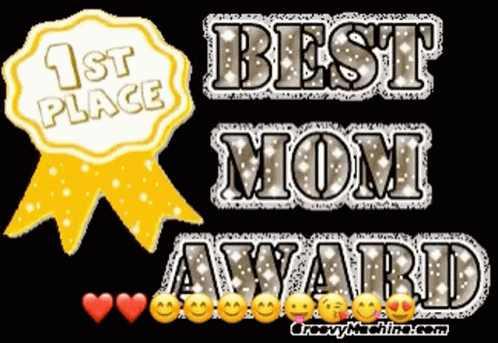 a blue seal with the text'best mom award 2012 '