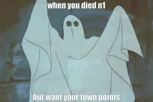 an animated ghost hanging over a counter with a quote from the movie ghost