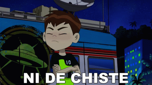 the words in spanish are written over a cartoon image of a boy in green