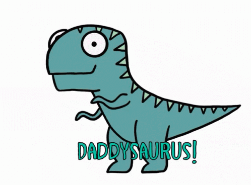 a dinosaur with the words daddysaurrus over it
