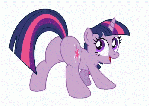 a pony with a blue cap and a rainbow tail