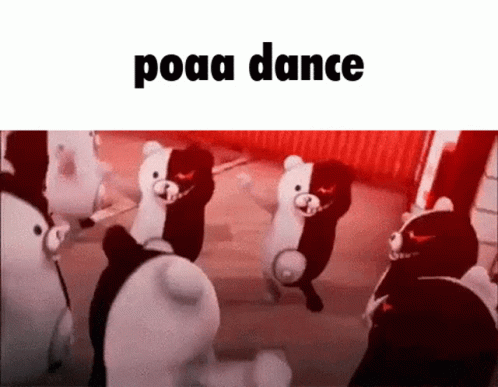 an ad for a popular dance company features two penguins and a caption saying, poa dance