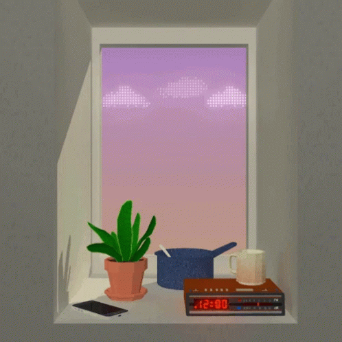 a room with two pots and a window