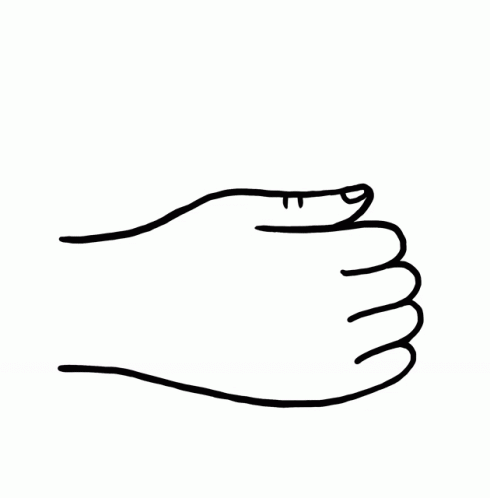 a hand is shown on the white background