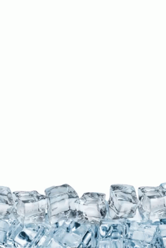 an ice cube with a white background