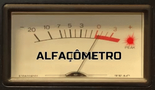 a meter reading alfaometertro and the word pea