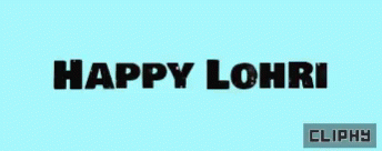 a yellow background with black letters that say happy lohri