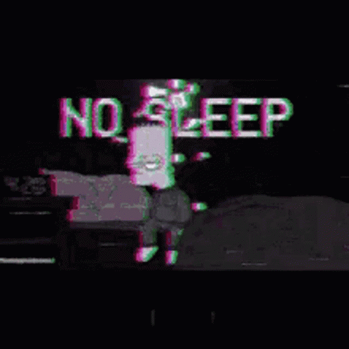 a no sleep sign is shown on a wall