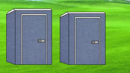 a drawing of a picture of two open toilets