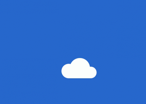 an orange background with the image of a white cloud on top
