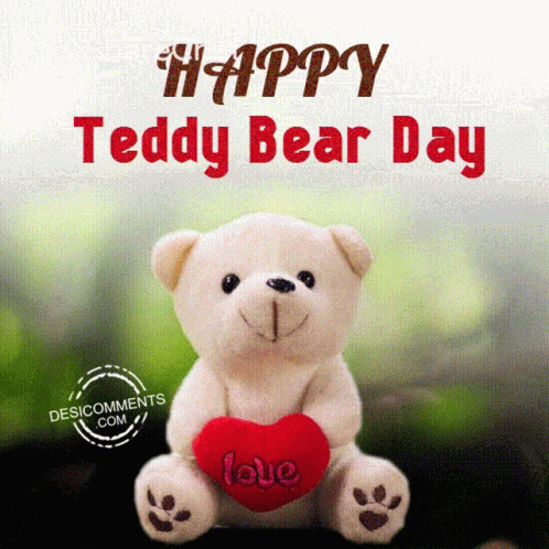 a cute teddy bear holding a heart on valentine day