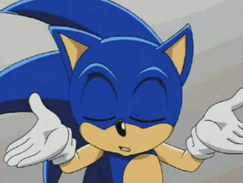 a red cartoon sonic the cat giving thumbs up